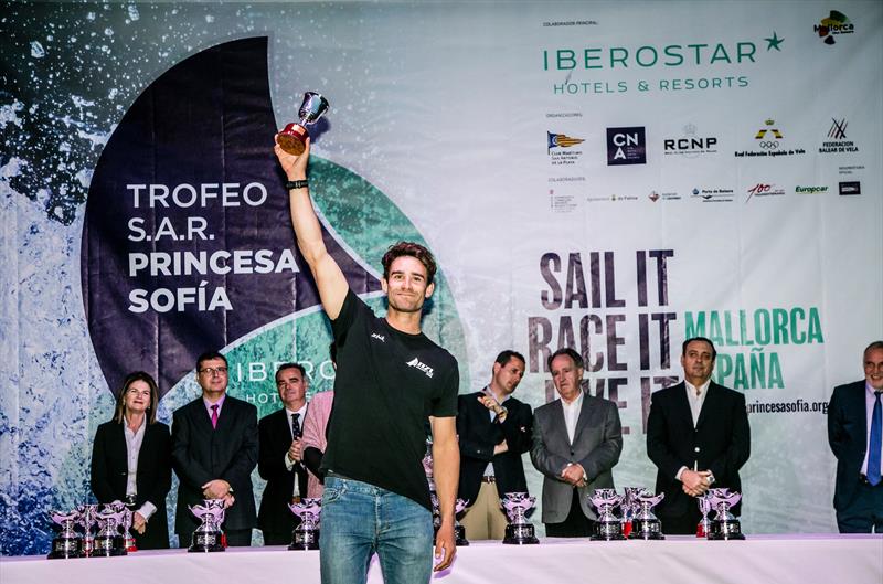 Sam Meech (Laser) Medal ceremony - 49th Trofeo Princesa Sofia Iberostar, April 7, 2018 photo copyright Jesus Renedo / Sailing Energy / Trofeo Princesa Sofia IBEROSTAR taken at  and featuring the Finn class