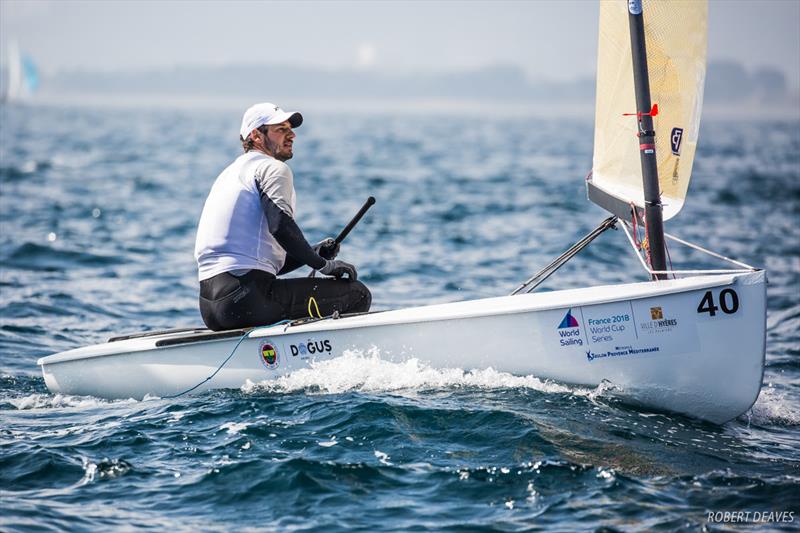 Alican Kaynar - 2018 World Cup Series Hyères Day 2 photo copyright Robert Deaves taken at  and featuring the Finn class