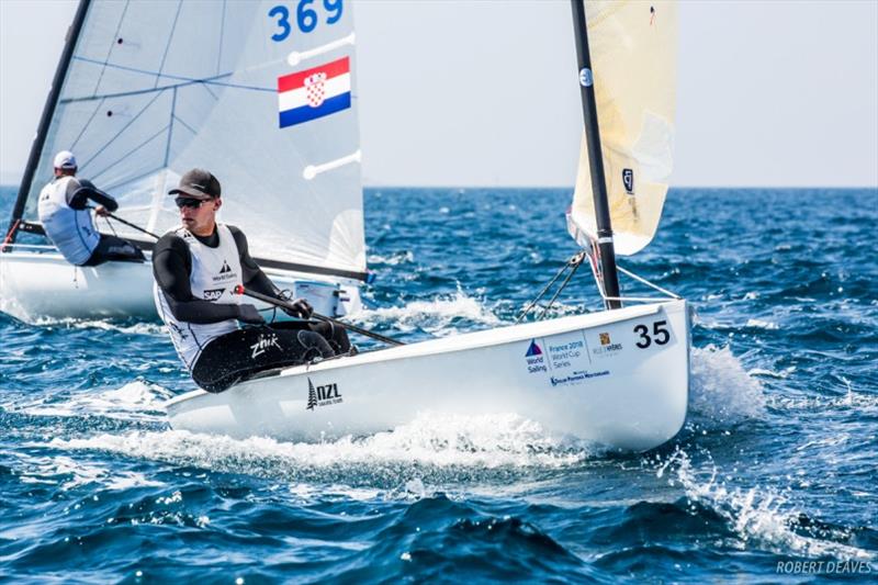 Josh Junior – World Cup Series Hyères photo copyright Robert Deaves taken at  and featuring the Finn class