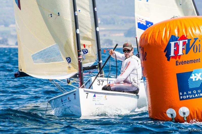 Tom Ramshaw – World Cup Series Hyères photo copyright Robert Deaves taken at  and featuring the Finn class