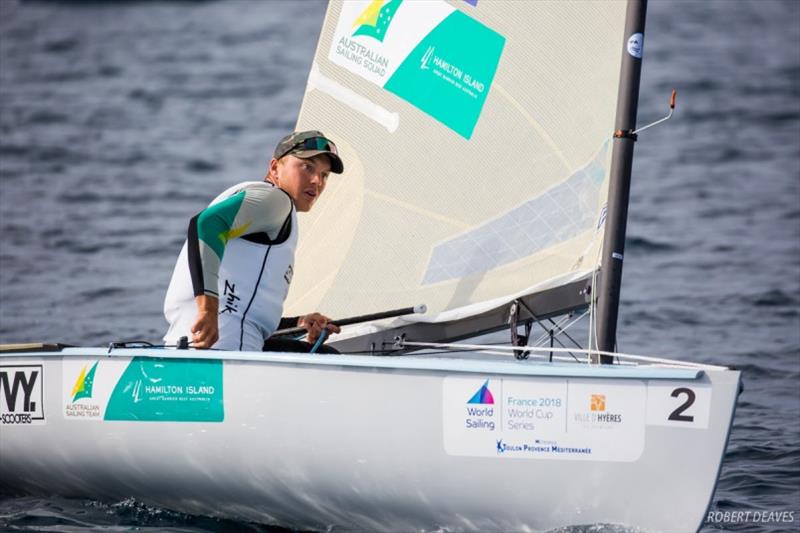Jake Lilley – World Cup Series Hyères Day 5 photo copyright Robert Deaves taken at  and featuring the Finn class