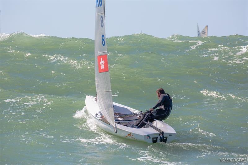 James Dagge at the 2018 European Championship in Cádiz, Spain photo copyright Robert Deaves taken at  and featuring the Finn class