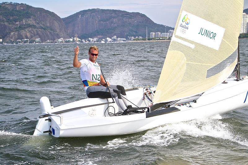 America's Cup chamion, Josh Junior would not have been able to compete in a Mixed Singlehander - as no competitor was sent in the Laser Radial class - Rio Olympic Regatta, 2016 photo copyright Richard Gladwell taken at  and featuring the Finn class