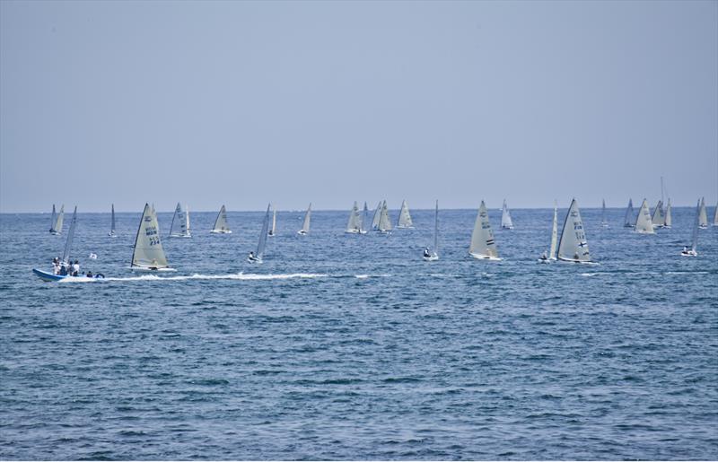 All set at CN El Balís for the Finn World Masters photo copyright Laura Carrau / CN El Balis taken at Club Nautico El Balis and featuring the Finn class