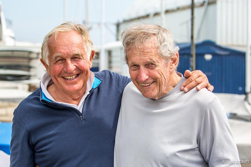 Gerado Seeliger (ESP) and Gus Miller (USA) - Finn Masters World Championship - Club Nautico El Balis - photo © Robert Deaves / Finn Class