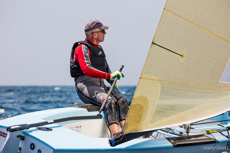 2018 Finn Masters Worlds - Day 3, El Balis, Spain photo copyright Robert Deaves / Finn Class taken at Club Nautico El Balis and featuring the Finn class