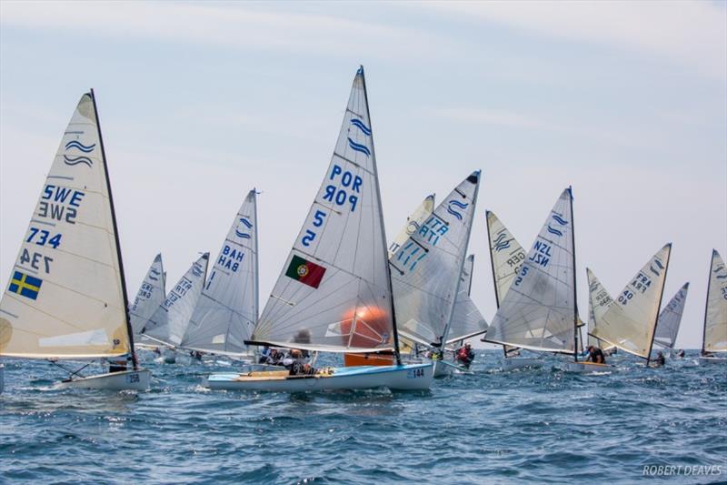 Racing on Day 3 at Finn World Masters photo copyright Robert Deaves taken at Club Nautico El Balis and featuring the Finn class