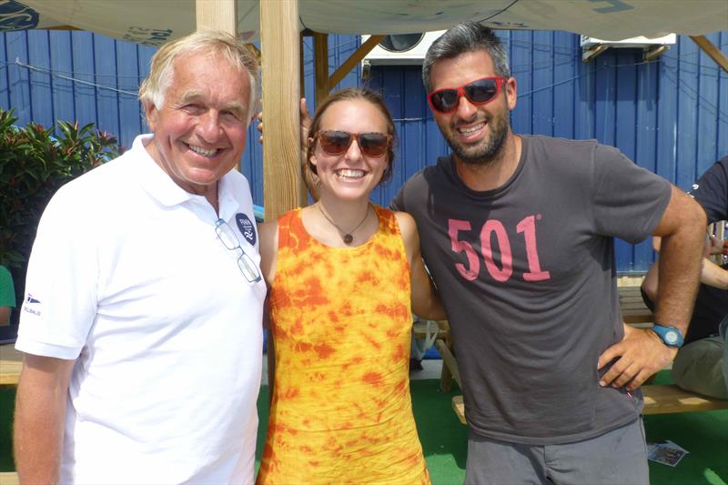 Gerardo, Jessica and Pablo Final Day - Finn Masters Worlds - El Balis, May 2018 photo copyright Gus Miller taken at Club Nautico El Balis and featuring the Finn class