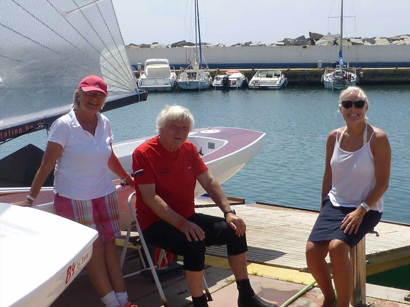 Bente, Ola and Karianne - Final Day Finn World Masters, El Balis - May 2018 - photo © Gus Miller