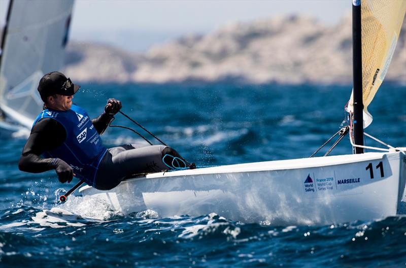 Andy Maloney (NZL) - Finn - Day 4 - Sailing World Cup Final, Marseille June 9, 2018 photo copyright Richard Langdon / Sailing Energy taken at  and featuring the Finn class