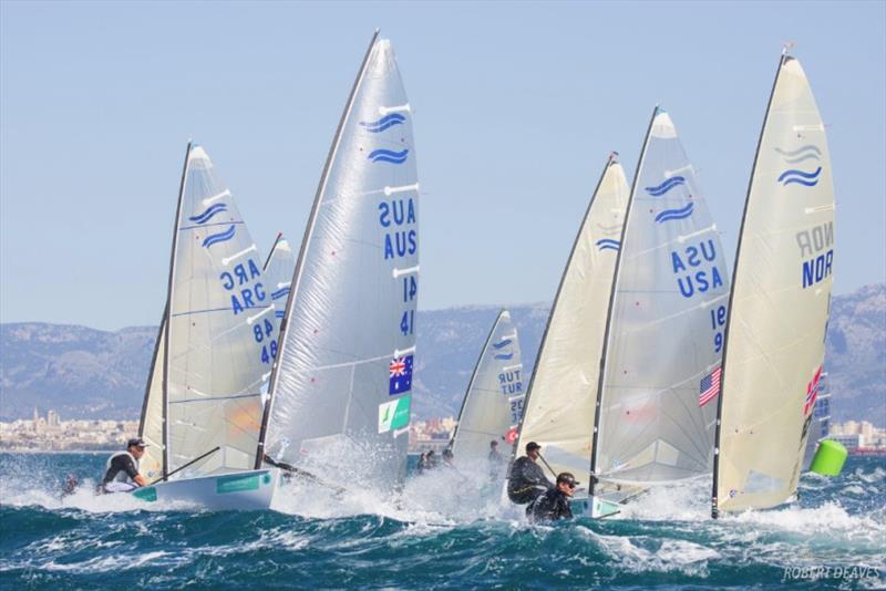 Finn fleet in action photo copyright Robert Deaves taken at  and featuring the Finn class