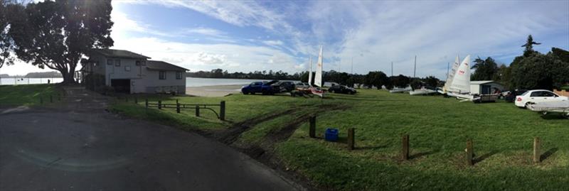NZ Finn Winter Championships at Waiuku Boating Club photo copyright Karl Purdie taken at  and featuring the Finn class