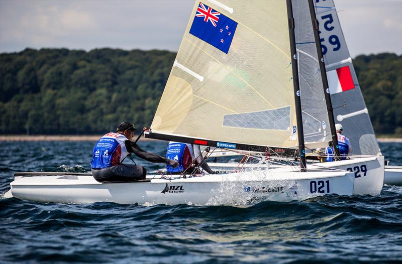 Andy Maloney (NZL) Finn - Day 2 - Hempel Sailing World Championships, Aarhus, Denmark - photo © Sailing Energy / World Sailing