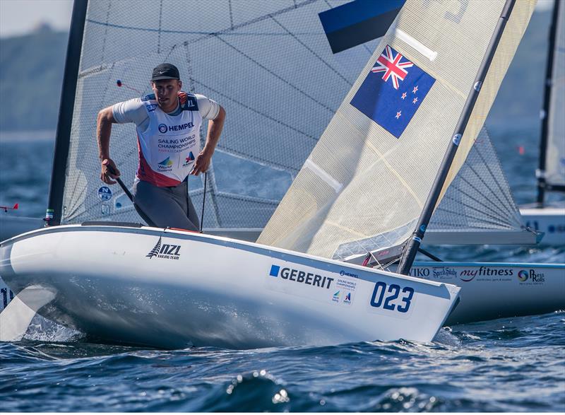 Josh Junior (NZL) - Finn - Hempel Sailing World Championships, Aarhus, Denmark, August 2018 photo copyright Sailing Energy / World Sailing taken at  and featuring the Finn class