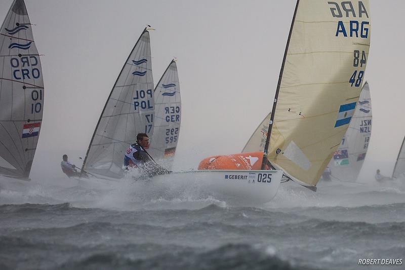 Finn - Race 10 - Day 7 - Hempel Sailing World Championships - Aarhus, Denmark - August 2018 photo copyright Robert Deaves / IFA taken at  and featuring the Finn class