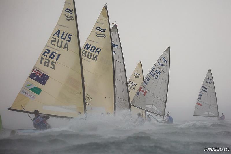 Finn - Race 10 - Day 7 - Hempel Sailing World Championships - Aarhus, Denmark - August 2018 - photo © Robert Deaves / IFA