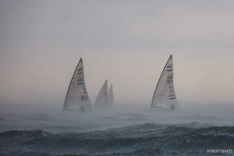 Finn - Race 10 - Day 7 - Hempel Sailing World Championships - Aarhus, Denmark - August 2018 - photo © Robert Deaves / IFA