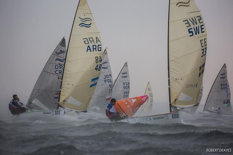 Finn - Race 10 - Day 7 - Hempel Sailing World Championships - Aarhus, Denmark - August 2018 - photo © Robert Deaves / IFA