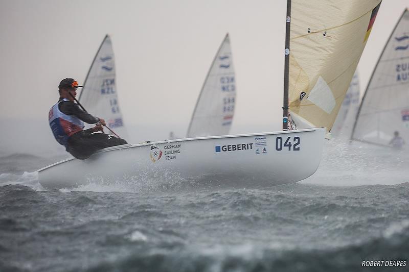 Finn - Race 10 - Day 7 - Hempel Sailing World Championships - Aarhus, Denmark - August 2018 - photo © Robert Deaves / IFA