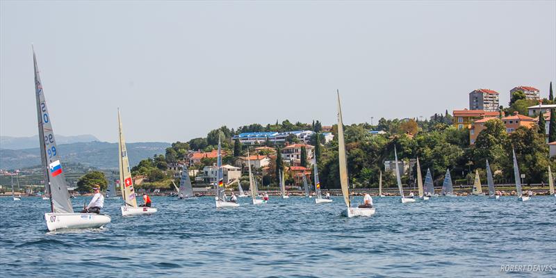 The left was popular for many reasons on day 3 of the Finn Silver Cup in Koper - photo © Robert Deaves