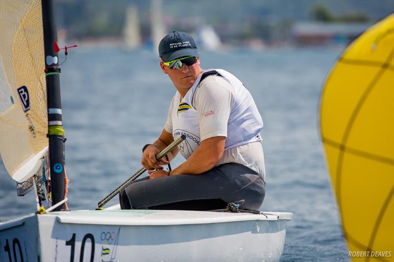 Joan Cardona (ESP) on day 3 of the Finn Silver Cup in Koper - photo © Robert Deaves