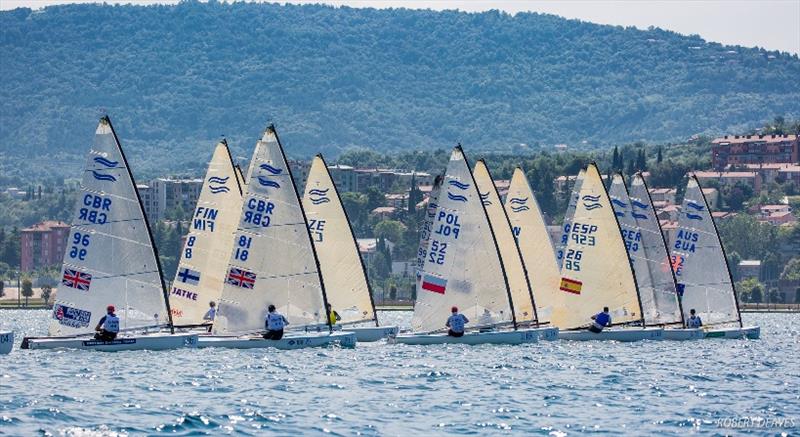 Finn fleet at Silver Cup photo copyright Robert Deaves taken at  and featuring the Finn class