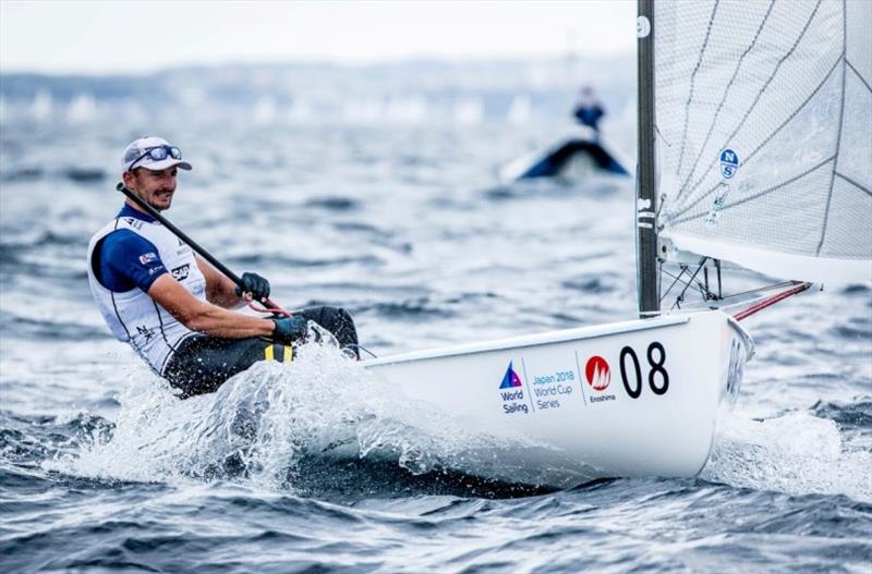 Giles Scott - World Cup Series Enoshima photo copyright Sailing Energy / World Sailing taken at  and featuring the Finn class