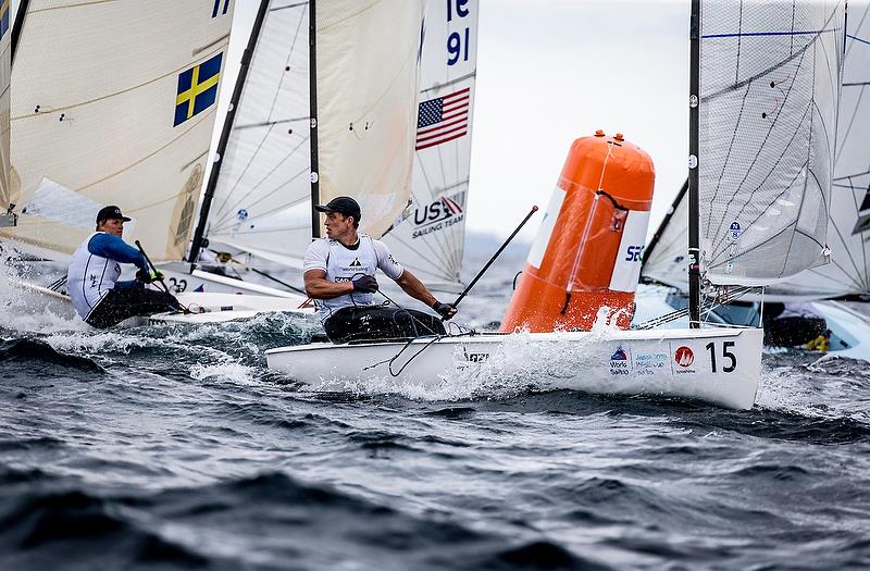  (NZL) - Sailing World Cup - Enoshima - Day 2 - September 12, 2018 photo copyright Jesus Renedo / Sailing Energy taken at  and featuring the Finn class