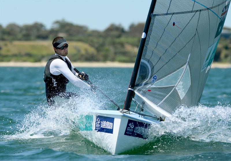 Oliver Tweddell (AUS) 2013 ISAF Sailing World Cup  - Finn class photo copyright Jeff Crow / Sport the Library taken at Royal Brighton Yacht Club and featuring the Finn class