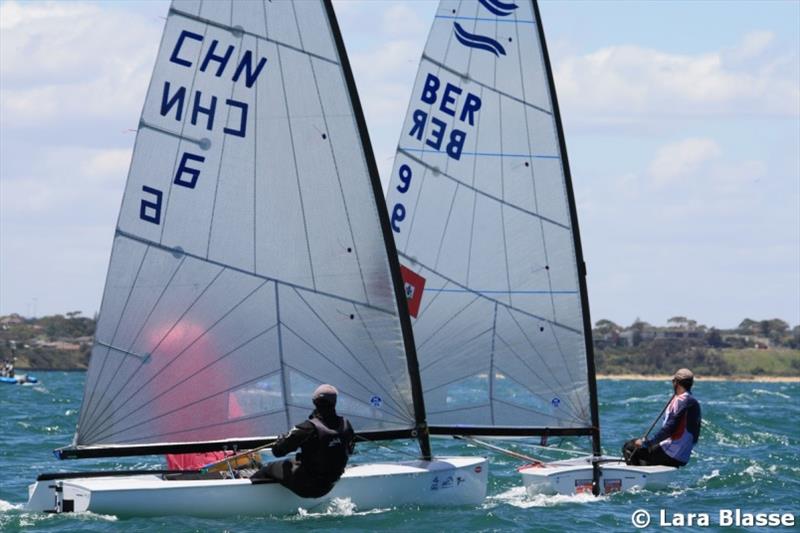 Rockal Evans leads Shen Lumen - Ronstan Australian Finn Championship, Day 2 - photo © Lara Blasse