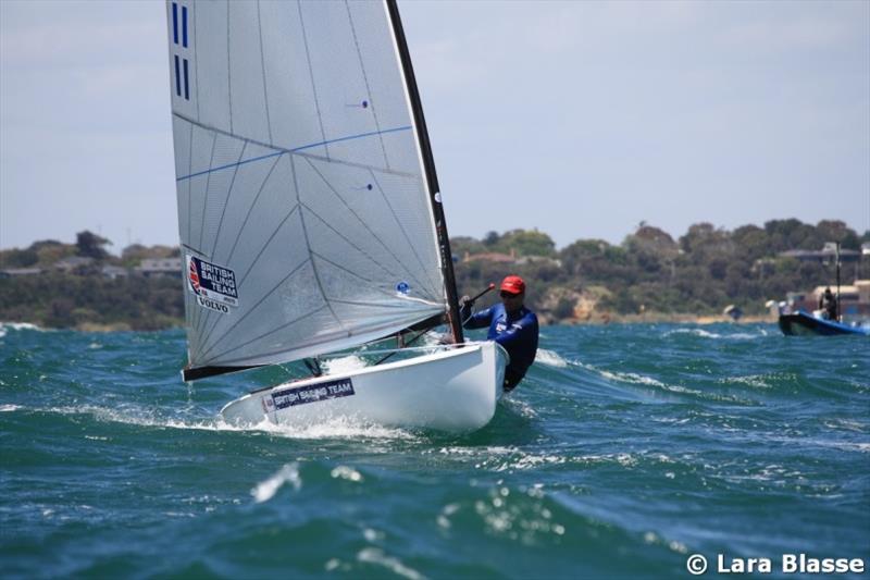Ed Wright is up to third overall - Day 4, Ronstan Australian Finn Championship 2019 photo copyright Lara Blasse taken at  and featuring the Finn class