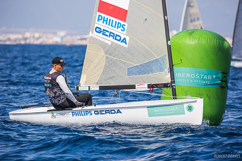 Piotr Kula on day 2 of Trofeo Princesa Sofia Iberostar photo copyright Robert Deaves / Finn Class taken at Real Club Náutico de Palma and featuring the Finn class