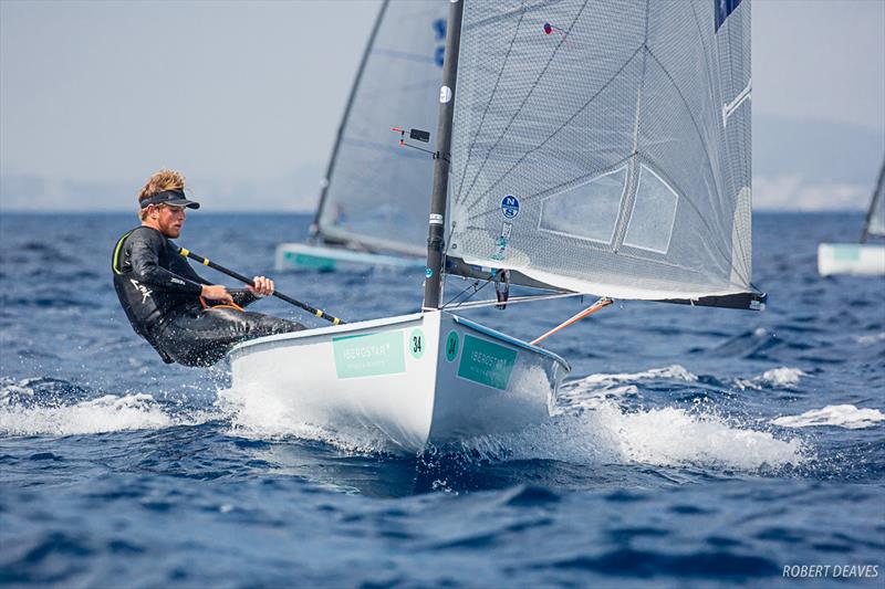 Jock Calvert on day 3 of Trofeo Princesa Sofia Iberostar photo copyright Robert Deaves taken at Real Club Náutico de Palma and featuring the Finn class