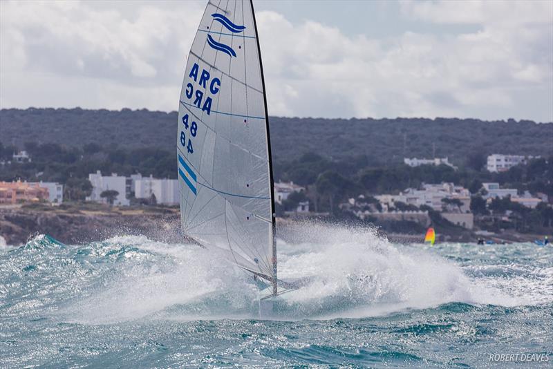 The Finn class turned on another spectacular sailing display in the Medal race - Trofeo Princesa Sofia, 2019 photo copyright Robert Deaves / Finn Class taken at Real Club Náutico de Palma and featuring the Finn class