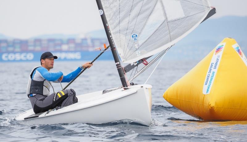 Zsombor Berecz won the Pre-Europeans Easter Regatta in Athens photo copyright Nikos Zagas / HSF taken at  and featuring the Finn class