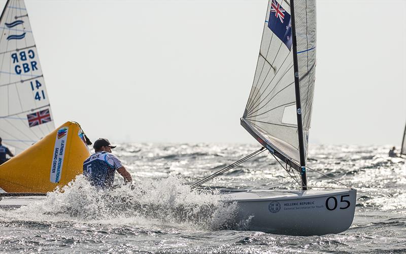 Andy Maloney (NZL) - Day 3 -  Finn European Championship - Athens, Greece - photo © Robert Deaves / Finn Class