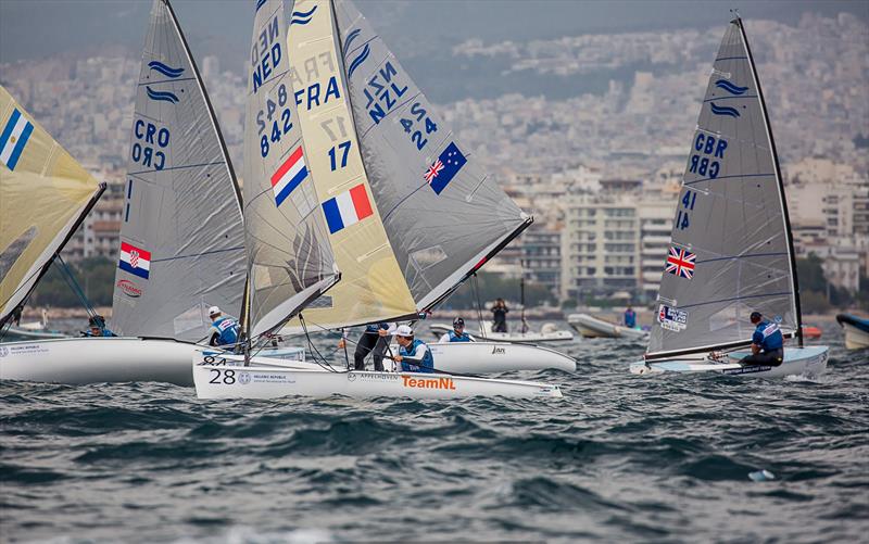 Mark Rounding - Day 3 -  Finn European Championship - Athens, Greece - photo © Robert Deaves / Finn Class