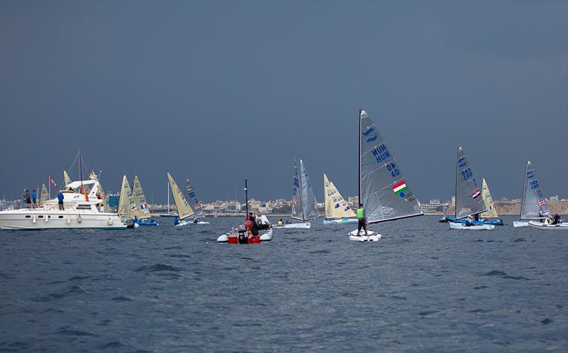 No sailing - Day 4 - Finn European Championship - Athens, Greece photo copyright Robert Deaves / Finn Class taken at  and featuring the Finn class