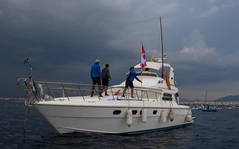 No sailing - Day 4 - Finn European Championship - Athens, Greece photo copyright Robert Deaves / Finn Class taken at  and featuring the Finn class