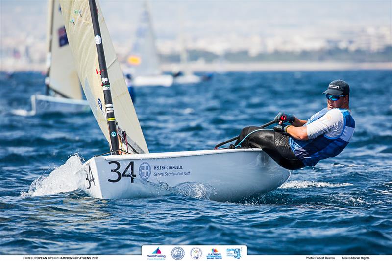 Joan Cardona from Spain wins the U23 title in the Finn Open European Championship photo copyright Robert Deaves taken at  and featuring the Finn class