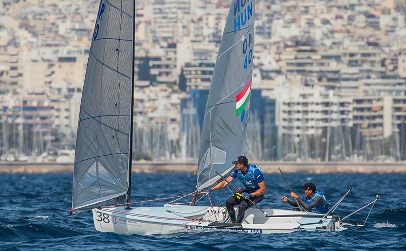 Giles Scott - GBR - Day 5 - European Finn Championships - Athens International Sailing Centre - May 2019 photo copyright Robert Deaves / Finn Class taken at  and featuring the Finn class