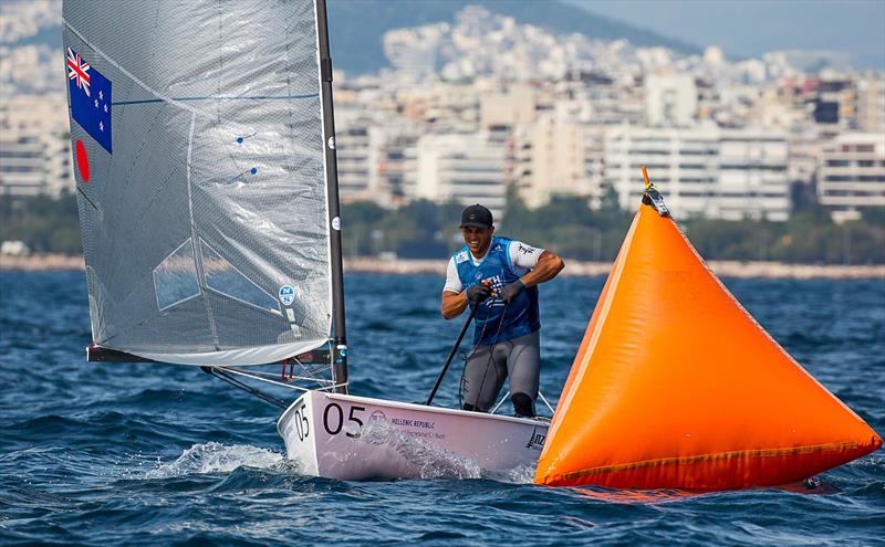 Andy Maloney - NZL - Day 6 - European Finn Championships - Athens International Sailing Centre - May 2019 photo copyright Robert Deaves / Finn Class taken at  and featuring the Finn class