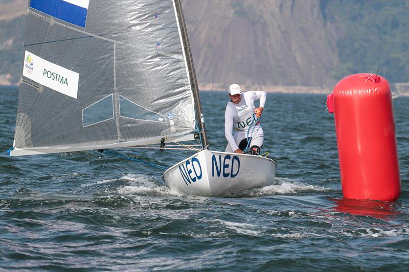 Jan-Pieter Postma (NED) - Medal race, Finn class. The triple Olympian sailed his last Olympics in Rio 2016. - photo © Richard Gladwell