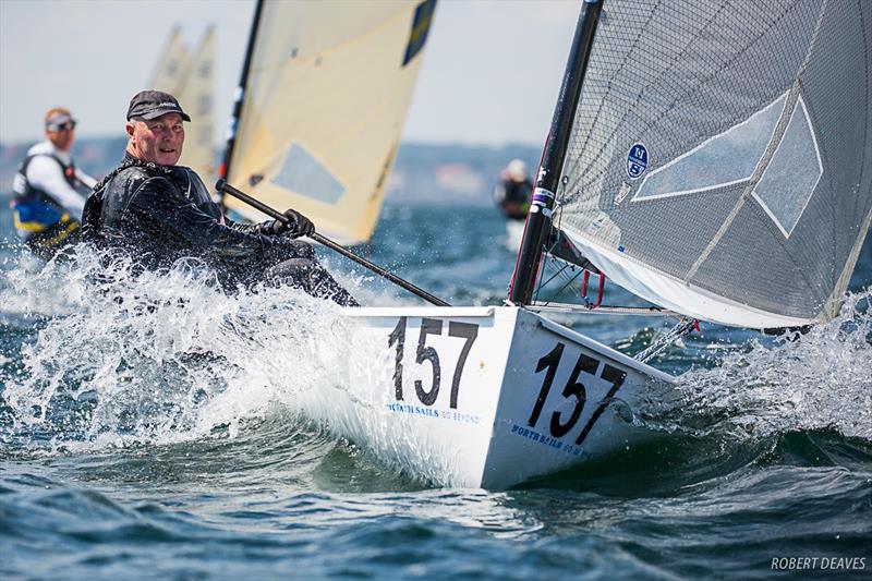 Allen Burrell on day 5 of the 2019 Finn World Masters photo copyright Robert Deaves / Finn Class taken at  and featuring the Finn class