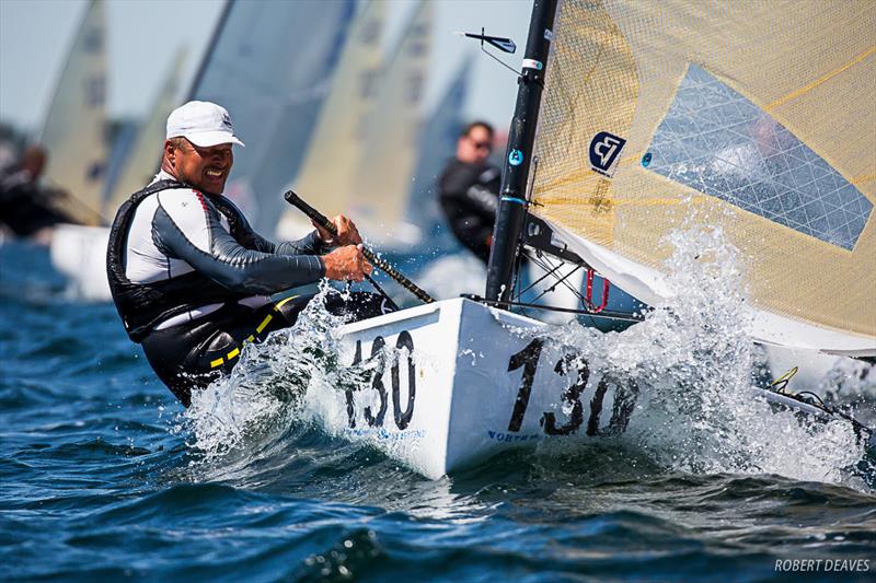 Mike Maier - Finn World Masters at Skovshoved, Denmark photo copyright Robert Deaves / Finn Class taken at  and featuring the Finn class