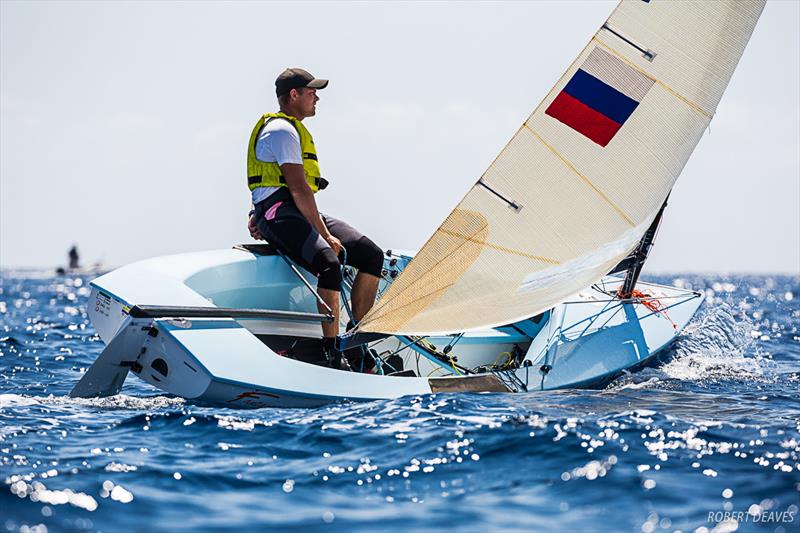 Mikail Iatsun - Day 4 -  Finn Silver Cup in Anzio photo copyright Robert Deaves taken at Circolo della Vela di Roma and featuring the Finn class