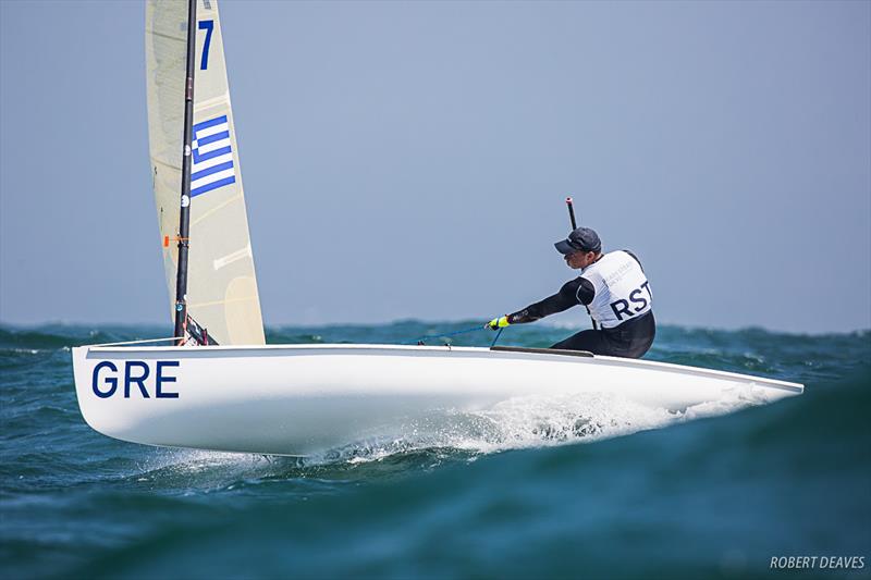 Ioannis Mitakis on day 1 of Ready Steady Tokyo - photo © Robert Deaves / Finn Class