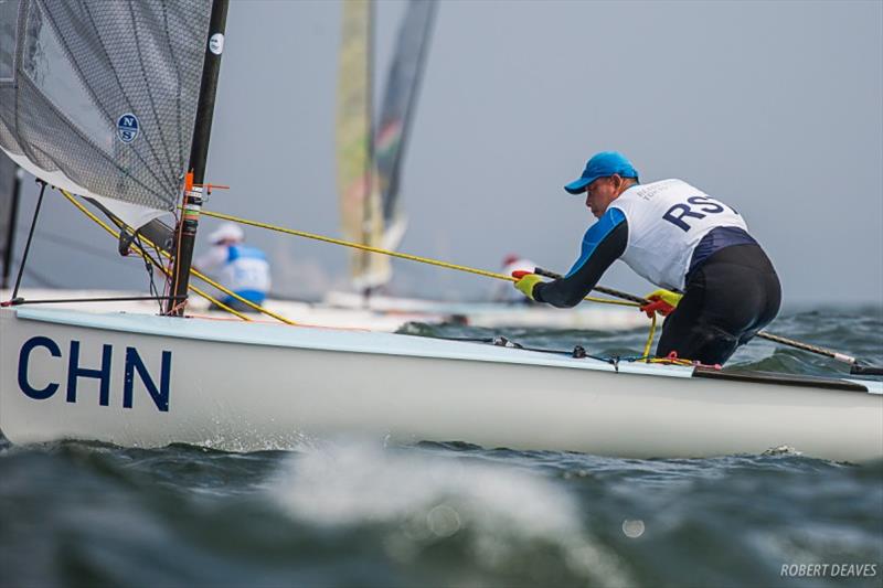 He Chen - Ready Steady Tokyo day 2 photo copyright Robert Deaves taken at  and featuring the Finn class