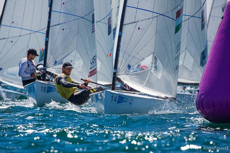 Zsombor Berecz - 2019 Finn Gold Cup day 1 photo copyright Robert Deaves taken at Royal Brighton Yacht Club and featuring the Finn class