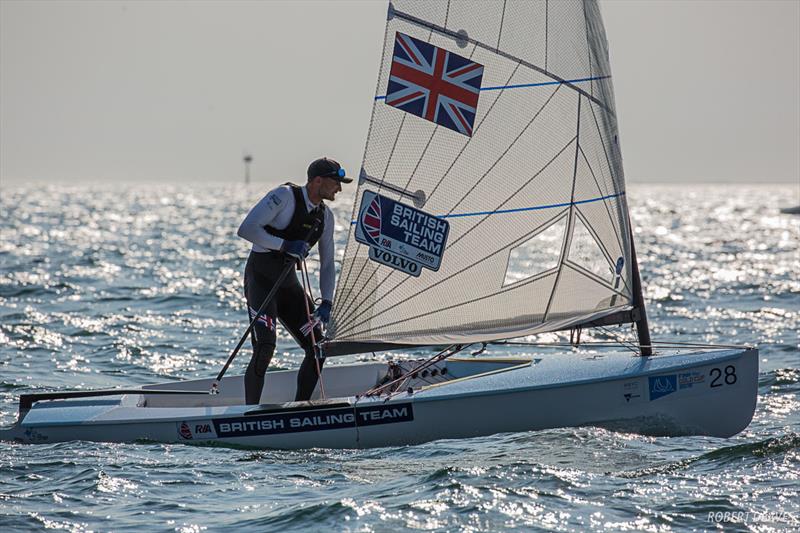 Giles Scott - 2019 Finn Gold Cup day 2 photo copyright Robert Deaves taken at Royal Brighton Yacht Club and featuring the Finn class